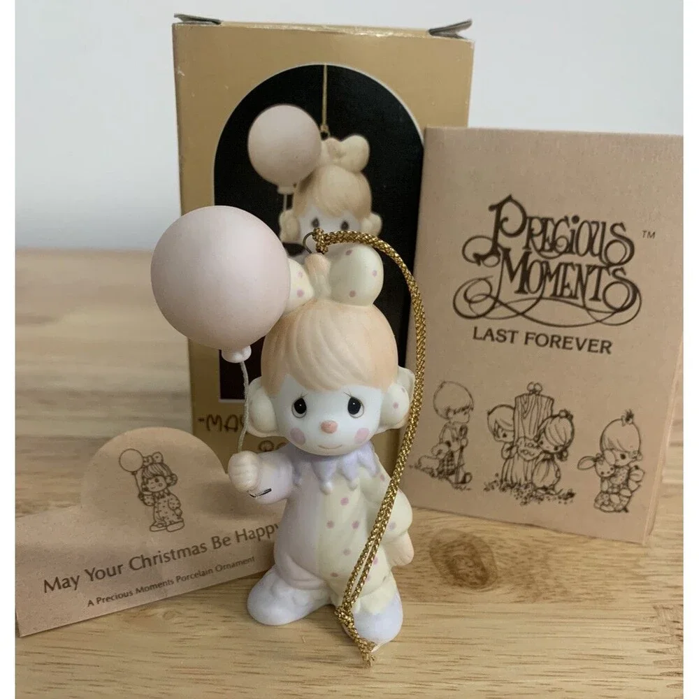 1985  Enesco Precious Moments Ornament May Your Christmas Be Happy 15822 Clown
